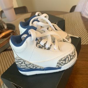 Baby Air Jordan Sneakers Blue White Red Size 2C